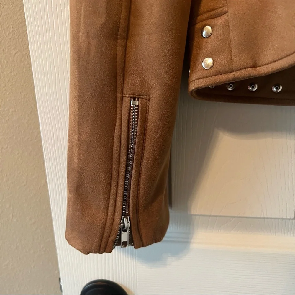 Buffalo David Bitton Soft Bomber Jacket Feels Like Suede Size Medium - Picture 5 of 9